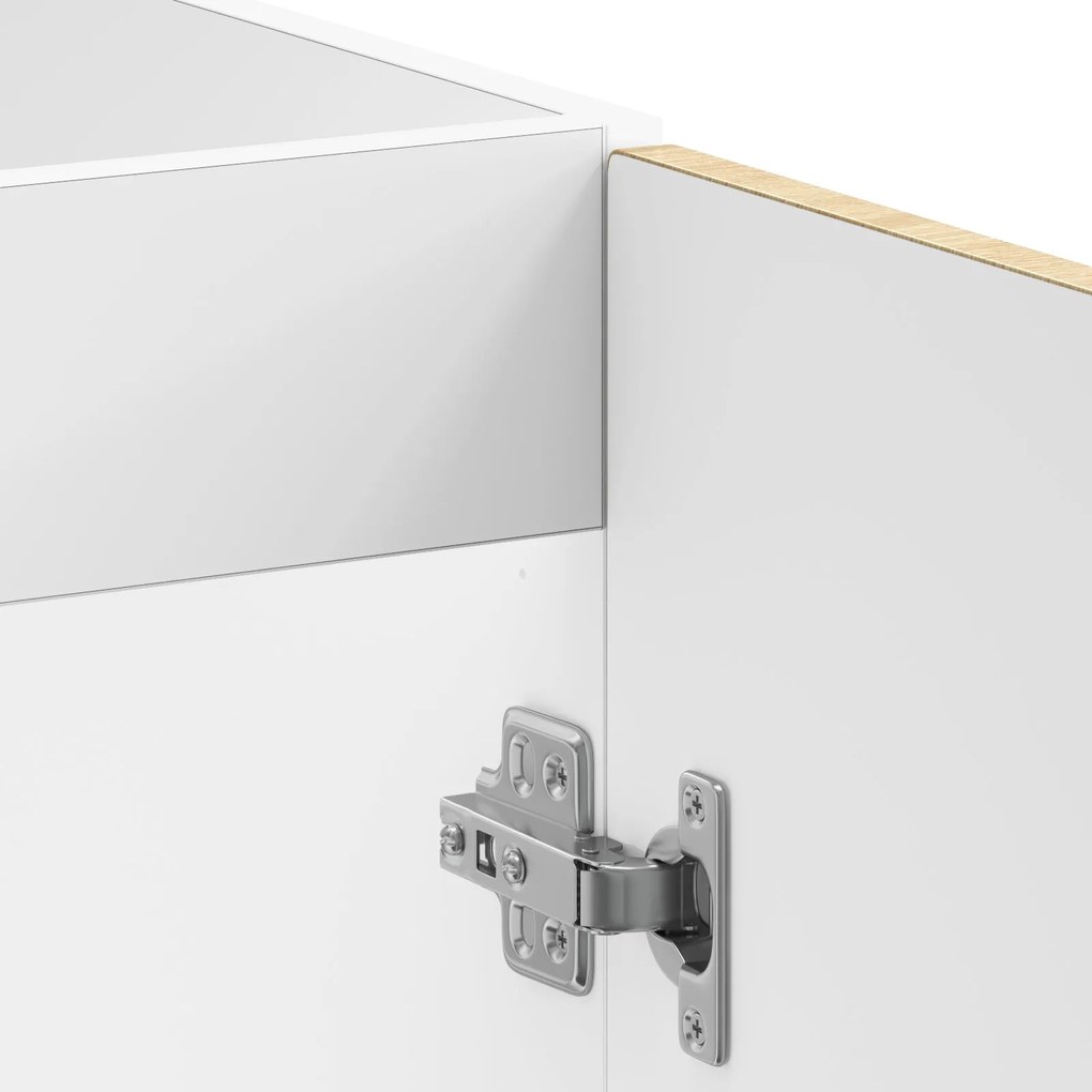 Gabinete de Cozinha vidaXL "Kalmar" com Duplas Pias em Carvalho Sonoma