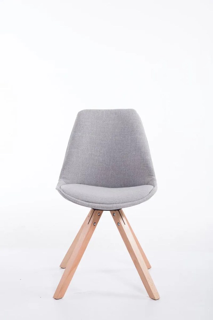 Cadeira cozinha e jantar Toulouse em tecido Square 48 x 84 x 56 cm Cinzento