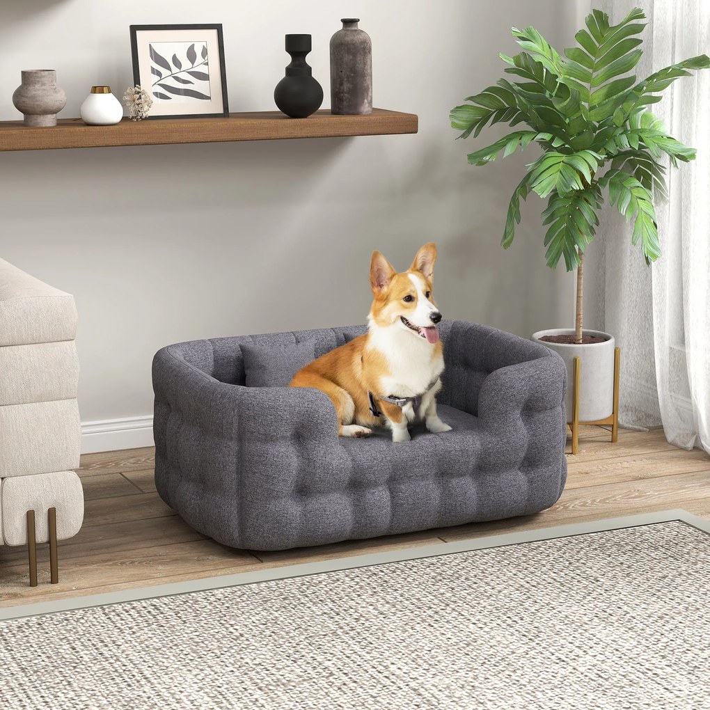 PawHut Cama para Cães Médios Cama para Animais de Estimação com 2 Almo