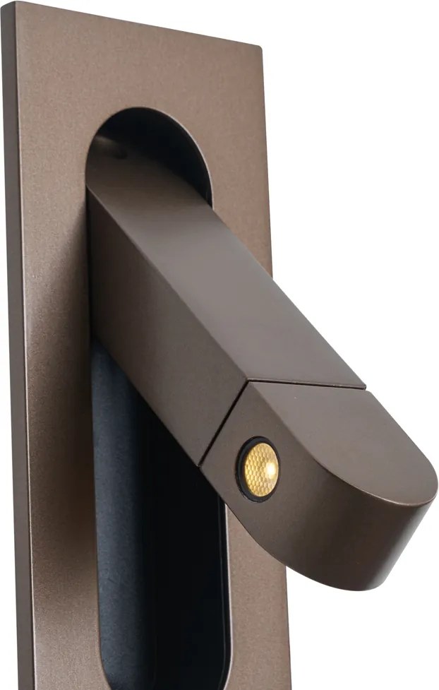 Conjunto de 2 candeeiros de parede modernos bronze escuro com LED e porta USB-C - Hilton