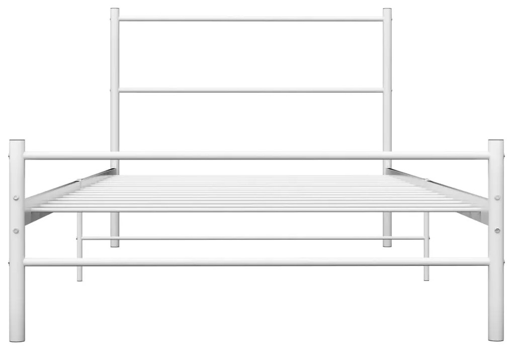 Estrutura de cama 100x200 cm metal branco