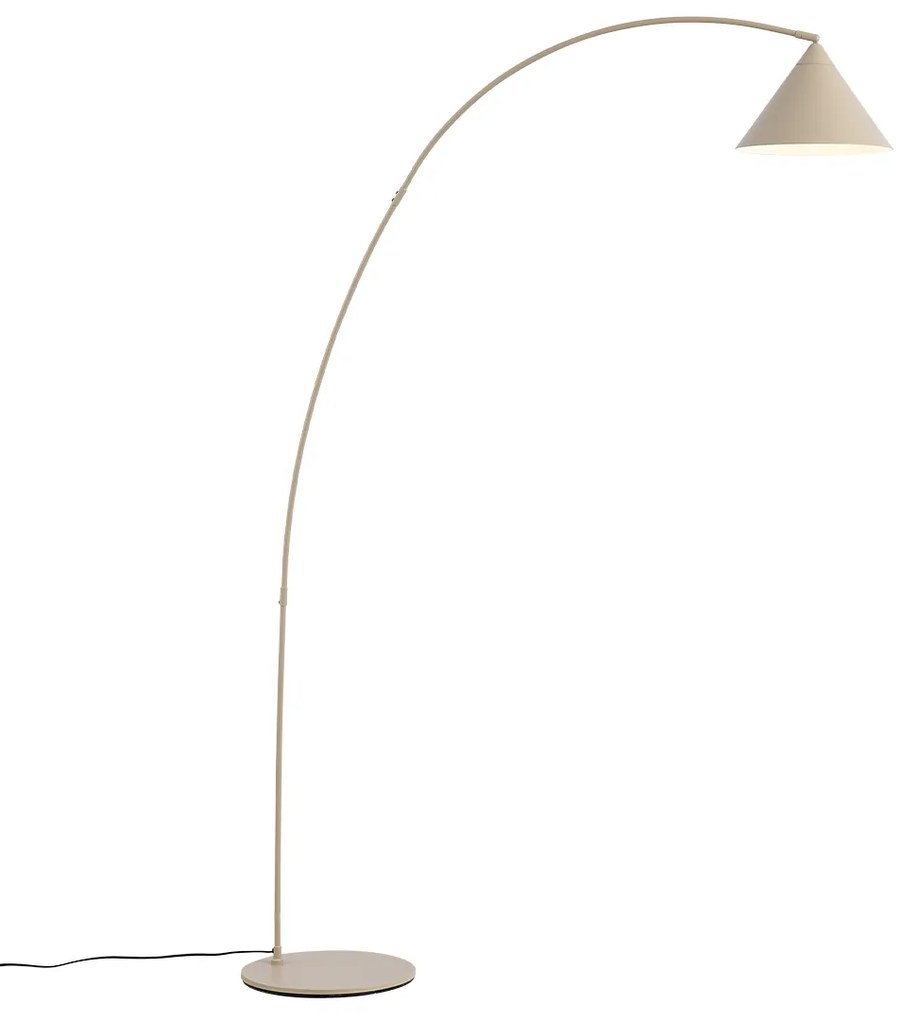 Candeeiro de pé retro bege com interior branco - Triangolo Retro