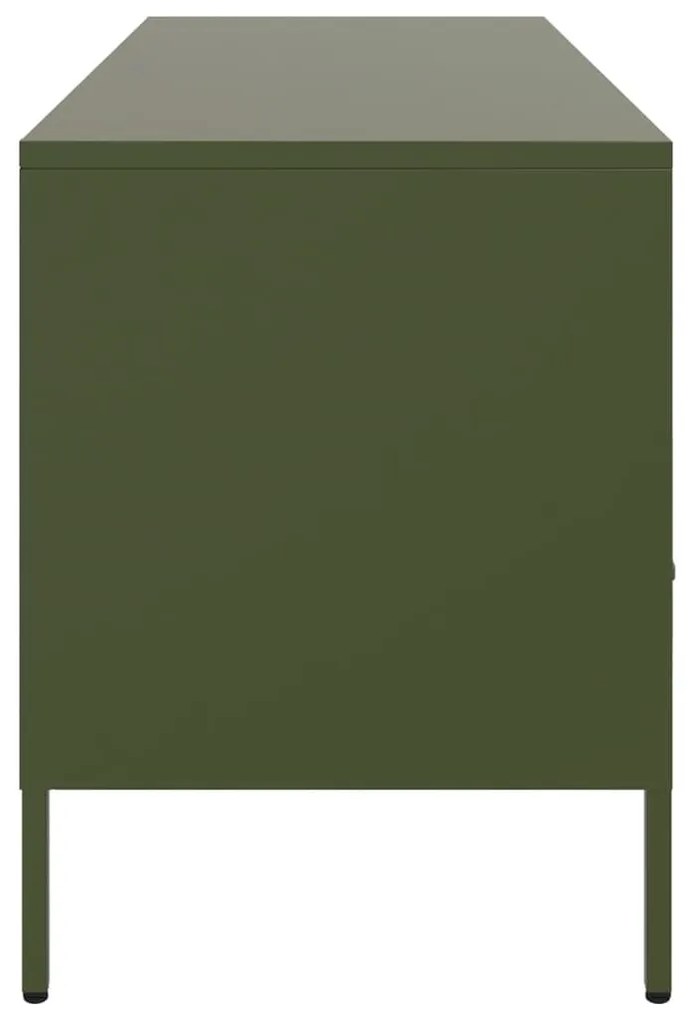 Móvel de TV 100,5x39x50,5 aço verde-azeitona