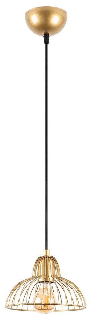 Candeeiro Chandelier Dopo – Dourado Brilhante – 20 x 20 x 114 cm