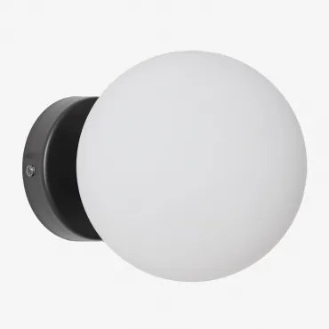 Aplique De Parede Para Casa De Banho Em Aço Inoxidável Com Bola De Cristal Uvol Traditional Preto - Sklum