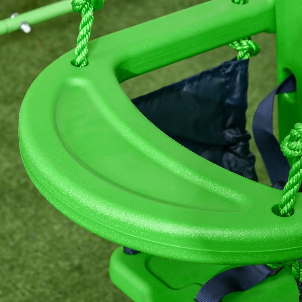 Baloiço Infantil de Aço Baloiço para Crianças de 6-36 Meses com Encost