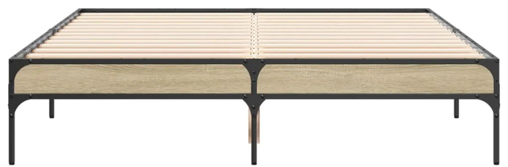 Estrutura de cama 120x190 cm derivados madeira/metal