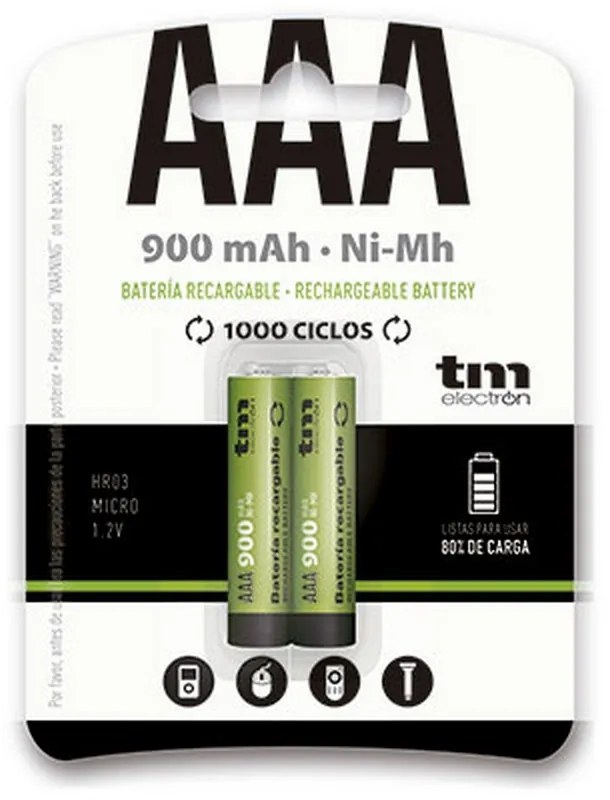 Bateria Tm Electron Ni-mh R03 900 Mah