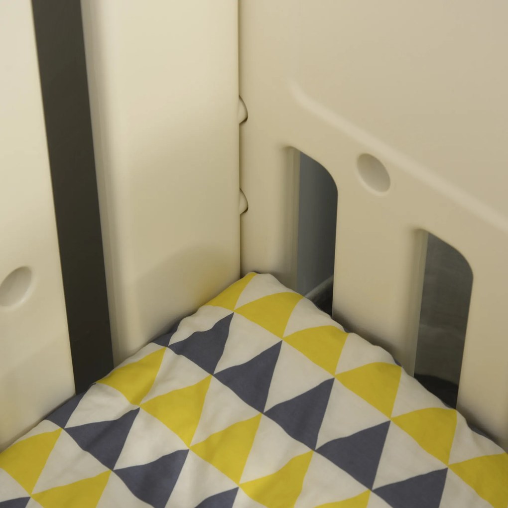 HOMCOM Berço para bebê 0-3 anos, berço ajustável em 2 alturas 2 a 25 kg conversível em cadeira de balanço com 4 rodas e freios 107x70x100 cm bege
