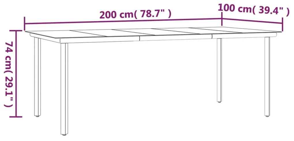 7 pcs conjunto jantar p/ jardim c/ almofadões vime PE castanho