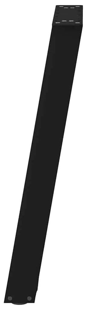 Pés de mesa de console em forma de U, 2 peças, preto, 38x(72-73) cm, a