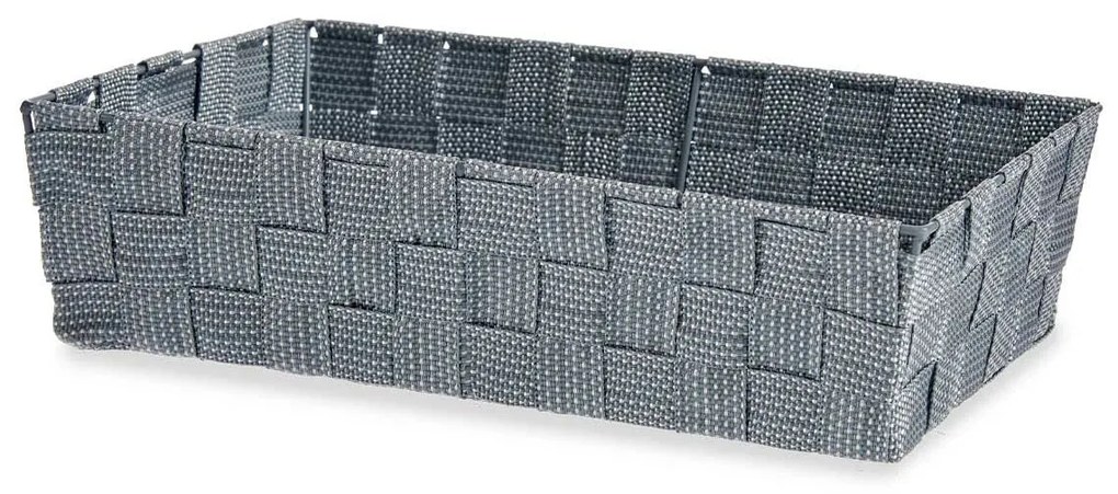 Cesta Multiusos Cinzento Tecido 3,8 L 34 x 8,5 x 21 cm (18 Unidades)