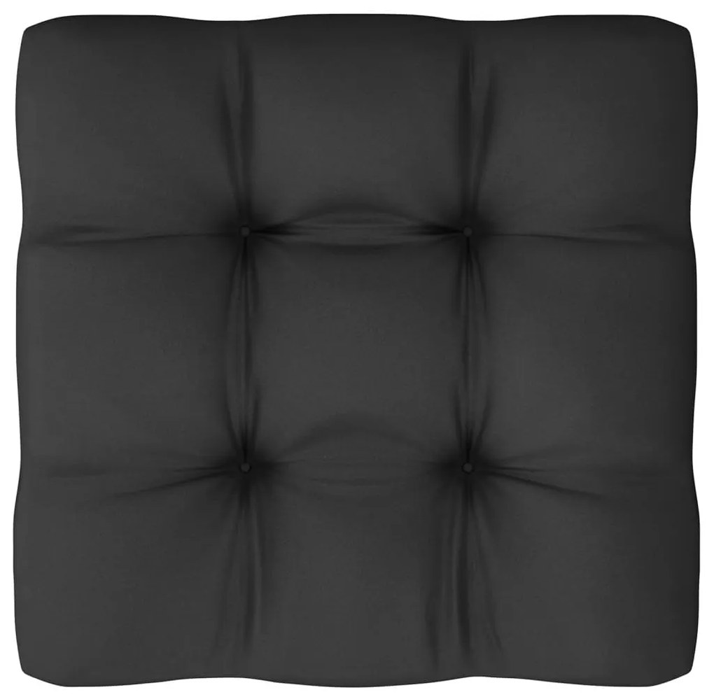 5 pcs conjunto longue de jardim c/ almofadões pinho maciço