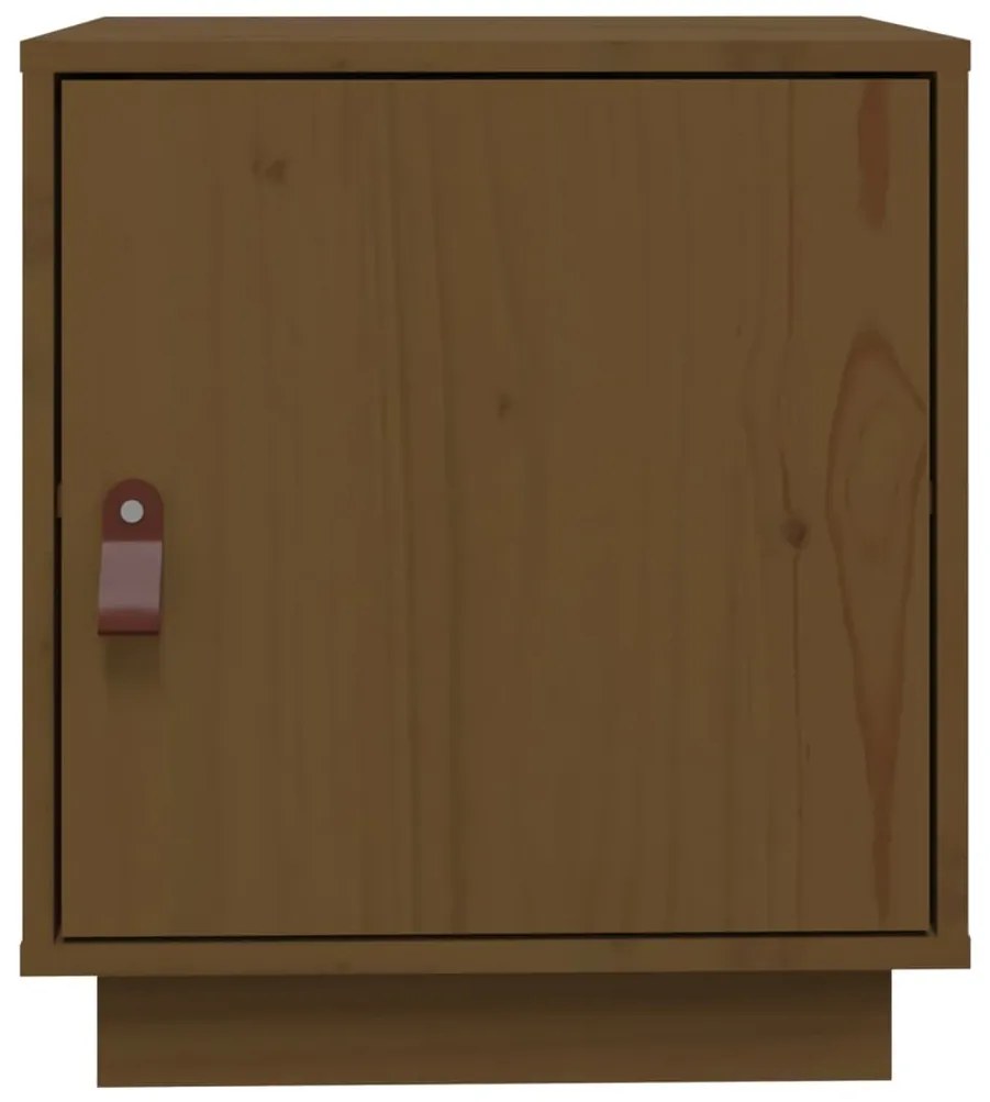 Mesas de cabeceira 2 pcs 40x34x45 cm pinho maciço castanho mel