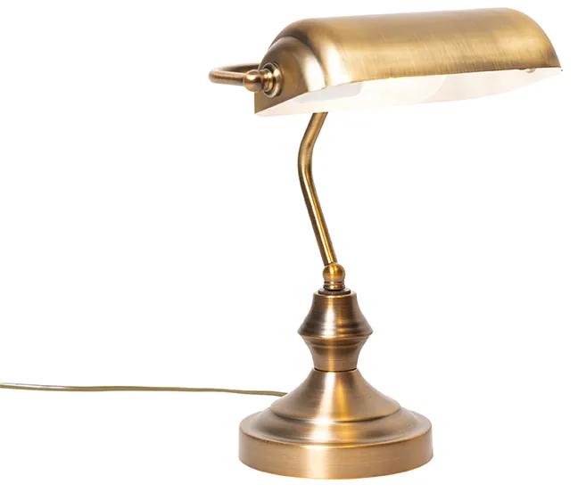 Klassieke tafellamp/notarislamp brons - Banker Clássico / Antigo