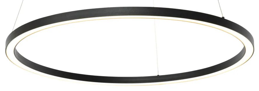 Candeeiro de suspensão inteligente preto 80cm incl. LED e RGBW - Girello Design