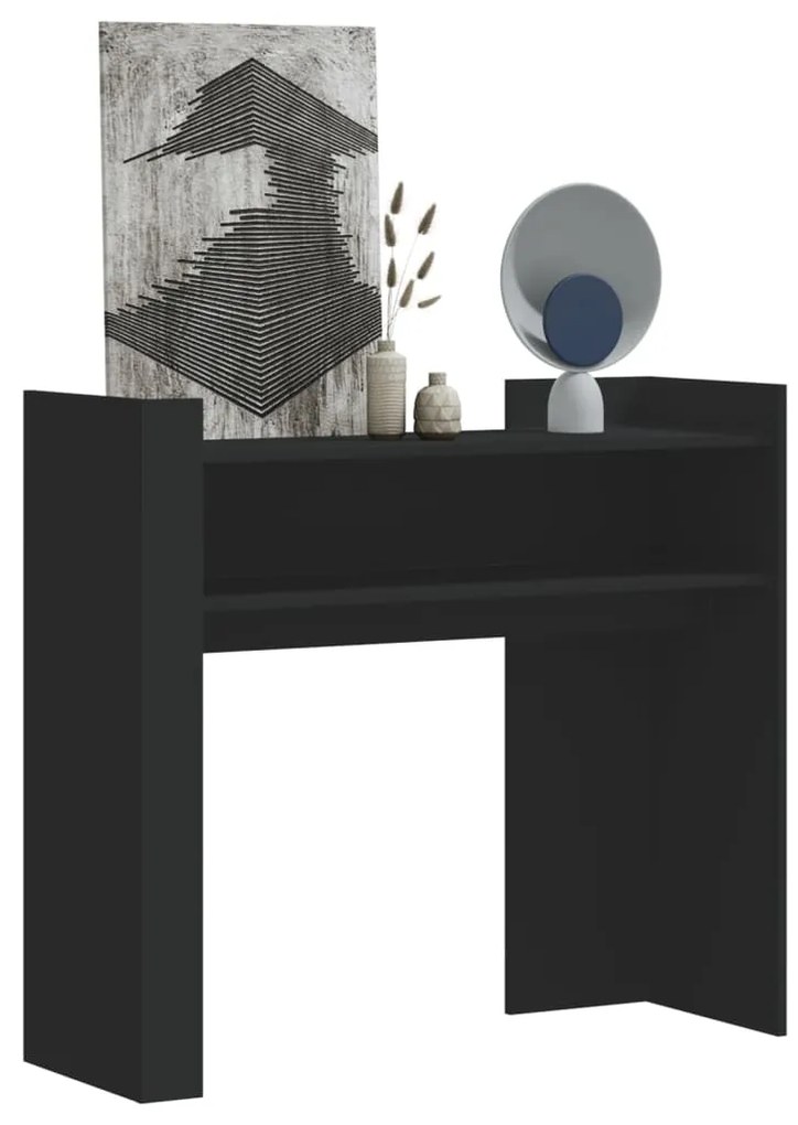 Mesa consola 100x35x90 cm derivados de madeira preto