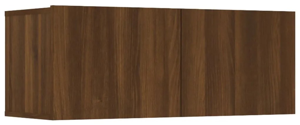 Conjunto móveis de TV 8pcs madeira processada carvalho castanho
