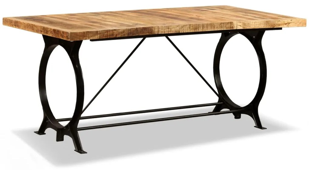 Mesa de jantar madeira de mangueira maciça áspera 180 cm