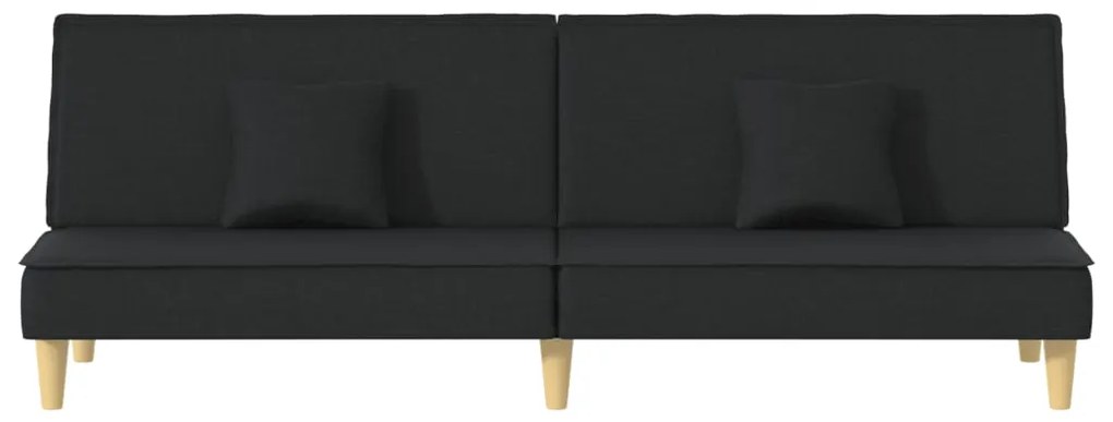 Sofá-cama tecido preto