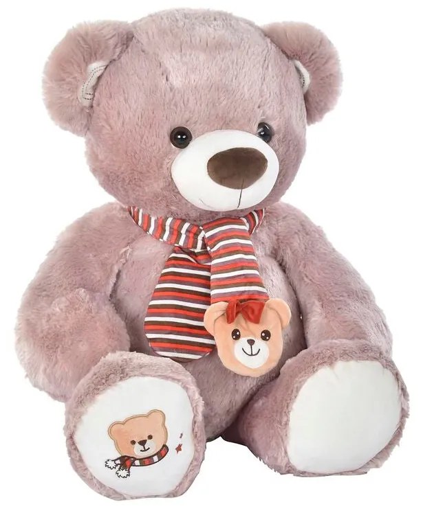 Urso de Peluche DKD Home Decor Branco Cachecol Castanho Infantil Urso 50 x 30 x 60 cm