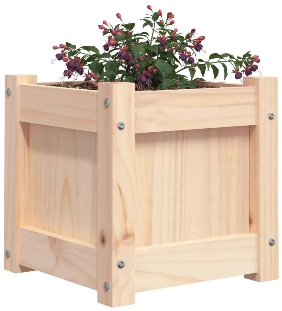 Vasos/floreiras de jardim 2 pcs madeira de pinho maciça