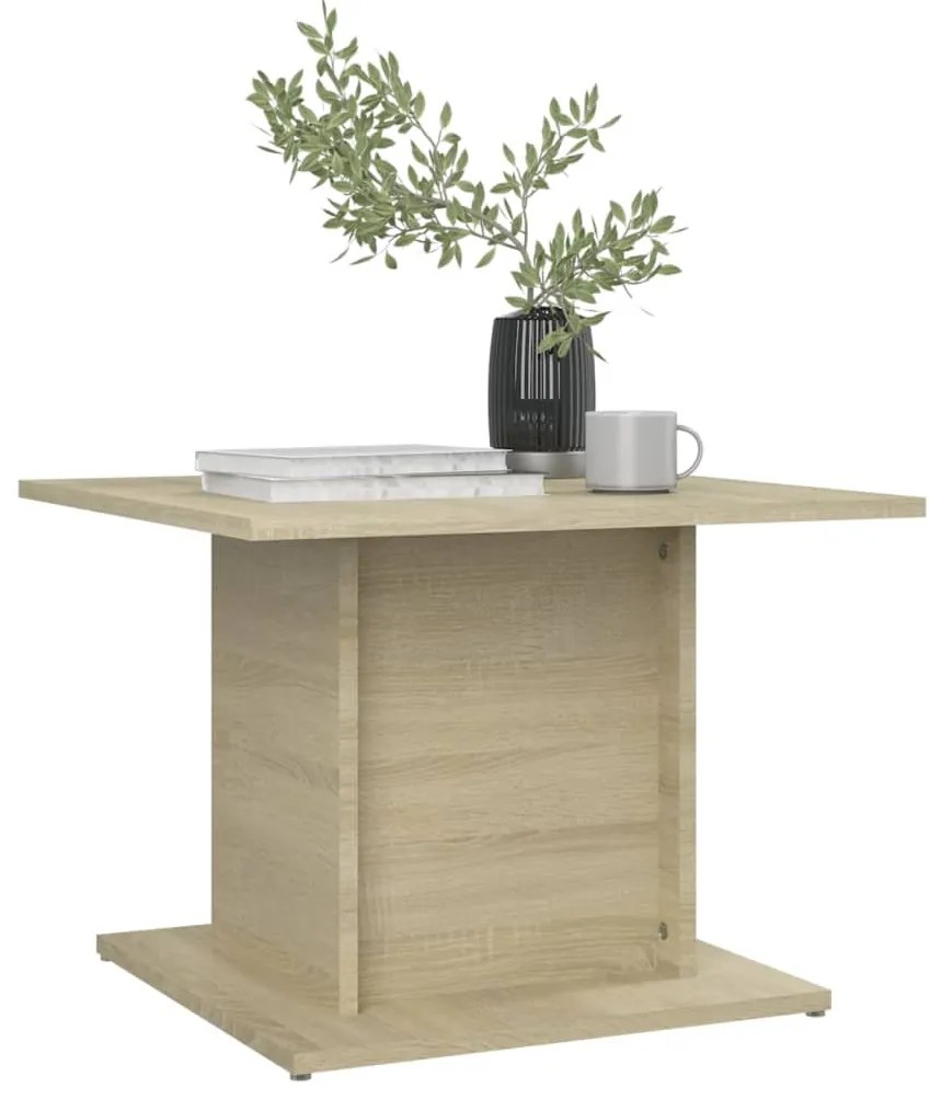 Mesa de centro 55,5x55,5x40cm derivados madeira carvalho sonoma