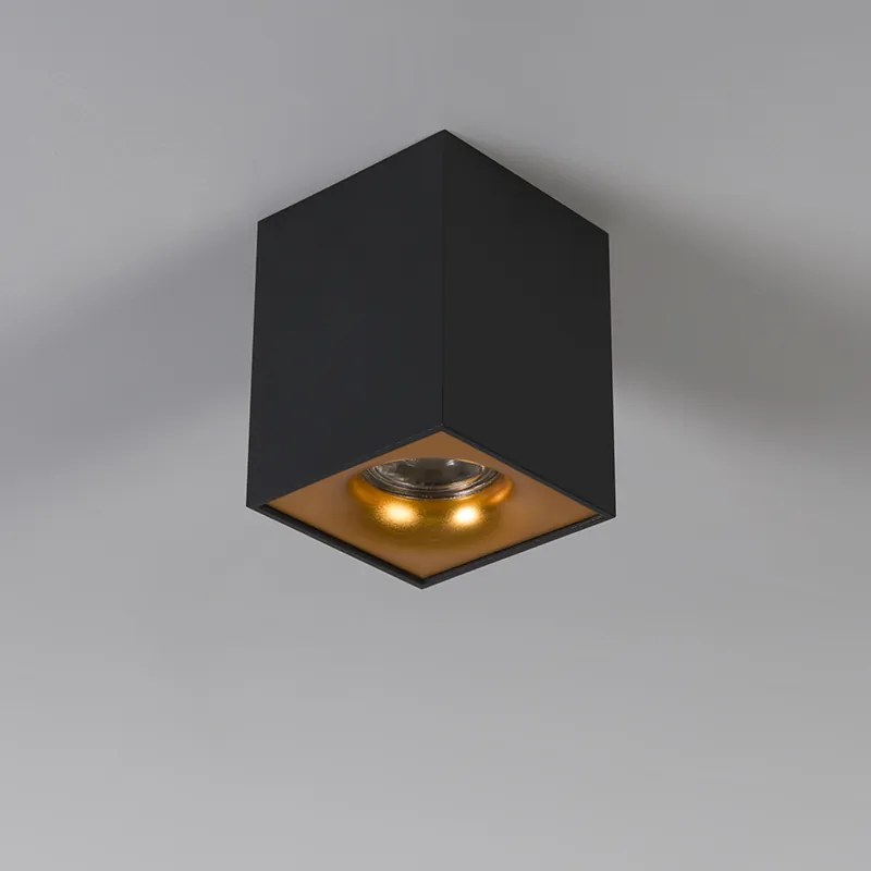 Projetores modernos pretos com dourado - Quba Delux