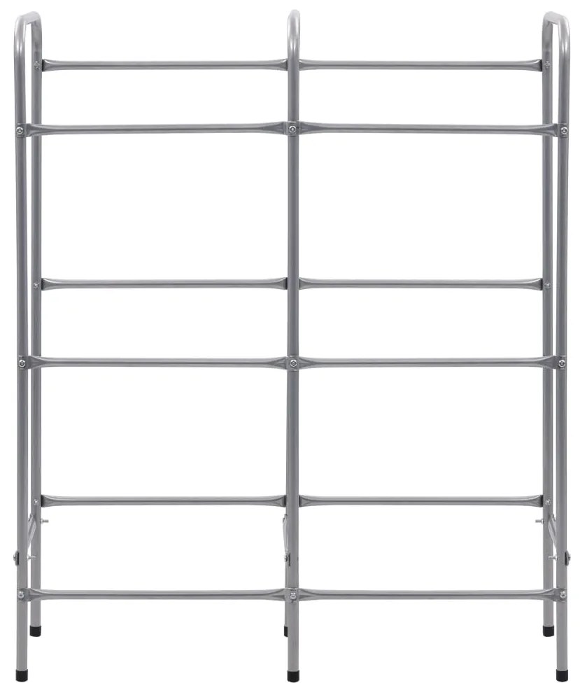 Prateleira para 6 caixas 96x33x116 cm aço prateado