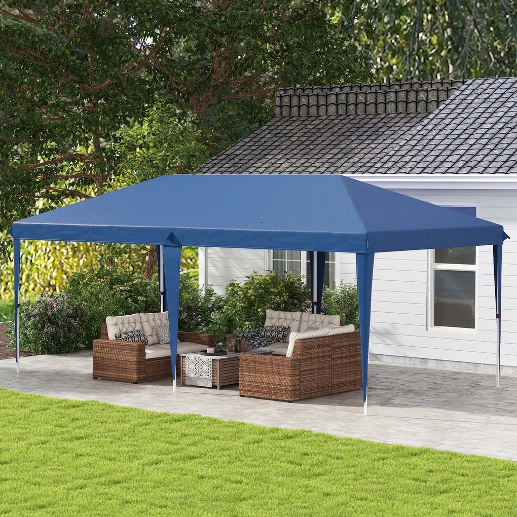 Outsunny Tenda Dobrável 6x3 Tenda de Jardim Portátil com Bolsa de Tran