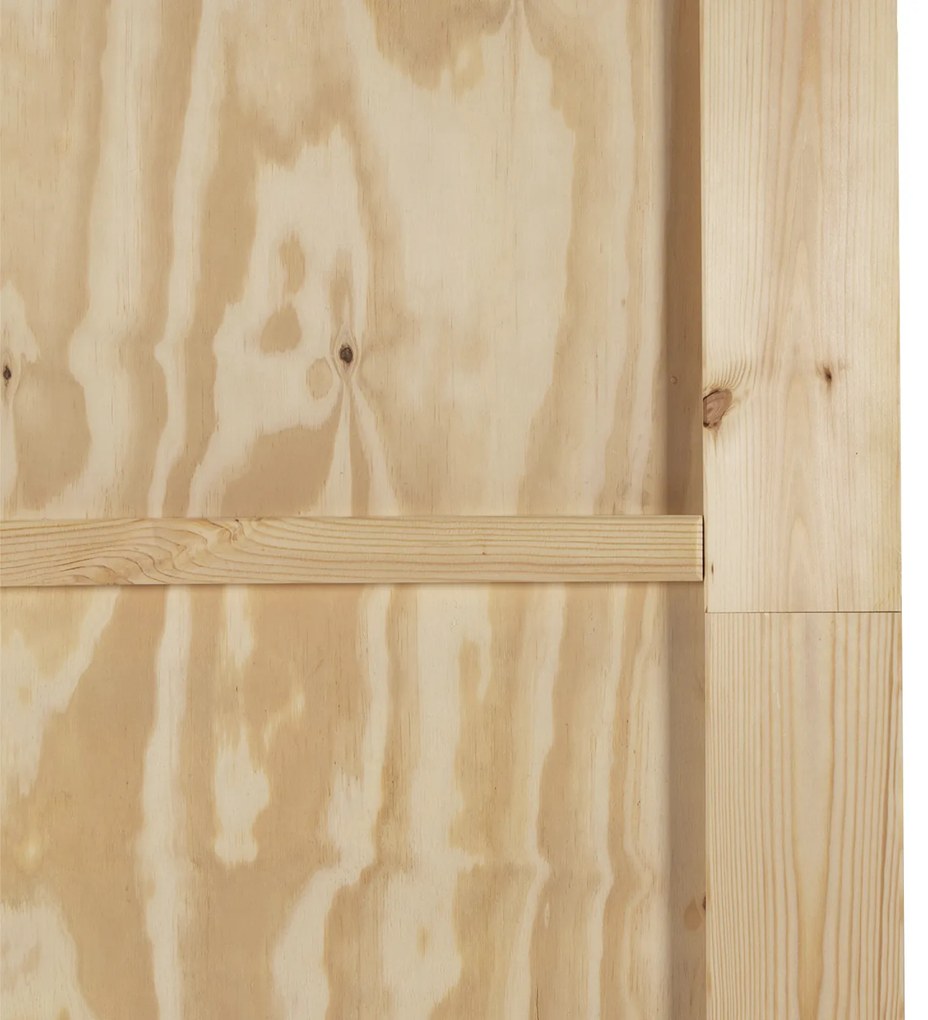 Porta Deslizante com Conjunto de Hardware 'ORKDAL'Madeira Maciça de Pi