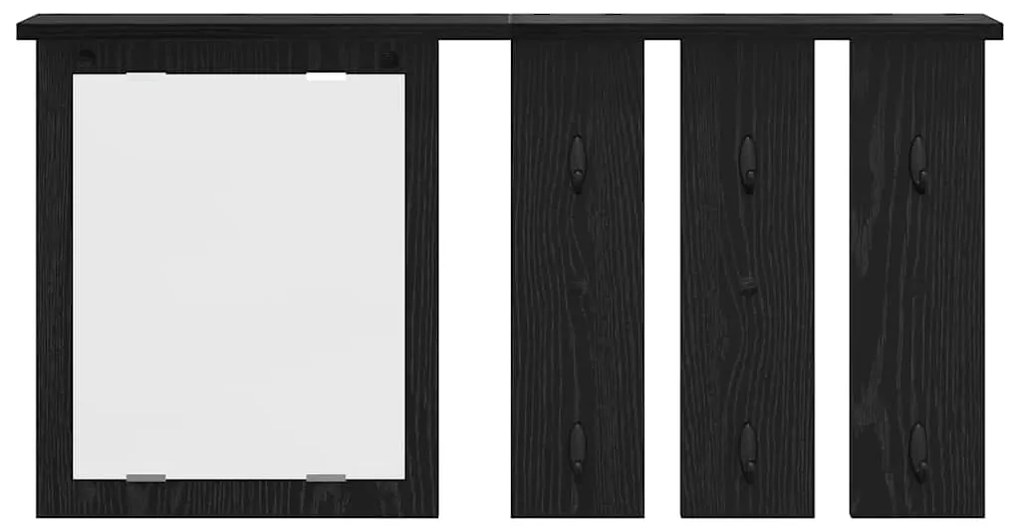 Cabideiro de Parede Carvalho preto 85 x 10 x 45 cm
