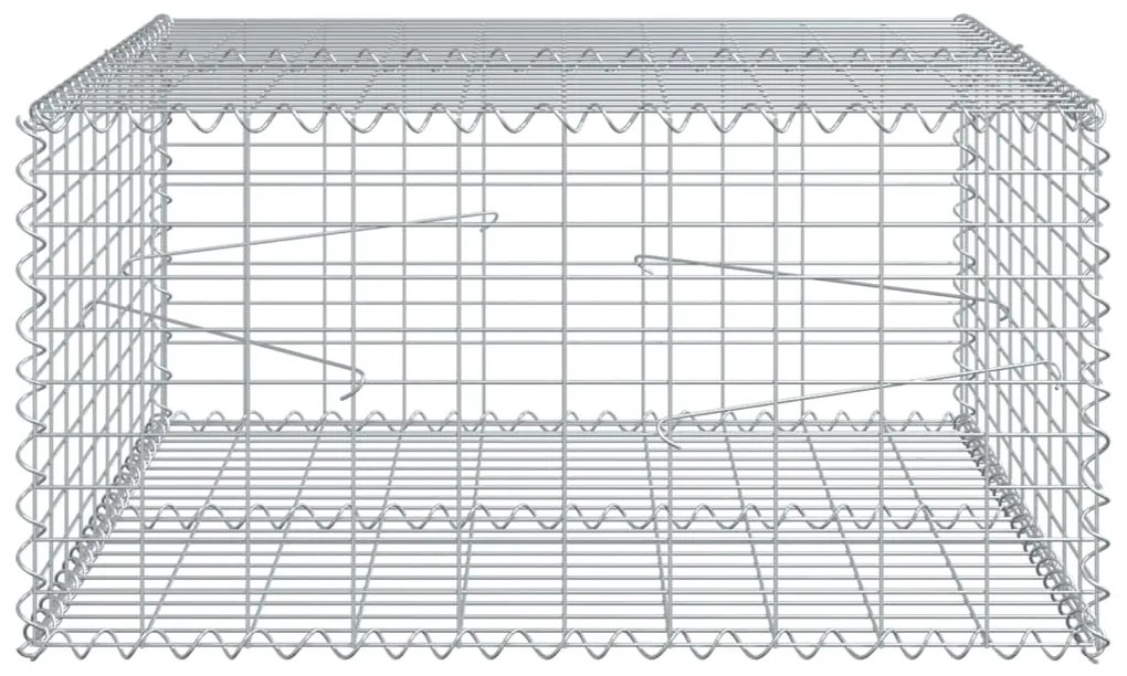 Cesto gabião com cobertura 100x100x50 cm ferro galvanizado