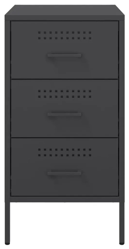 Mesa de cabeceira 36x39x68 cm aço preto