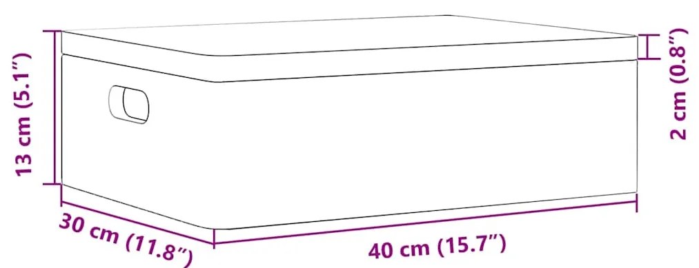 Caixa madeira tampa pegas preta 40x30x13cm pinho madeira maciça