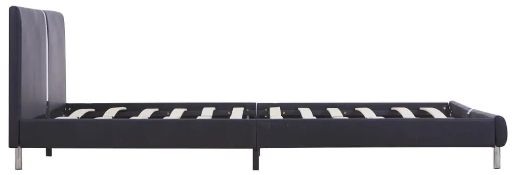Estrutura de cama 120x200 cm couro artificial preto