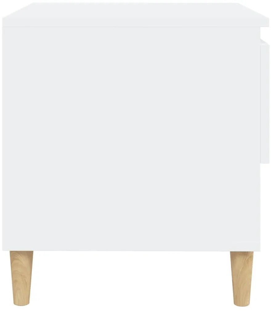 Mesas de cabeceira 2 pcs 50x46x50cm derivados de madeira branco