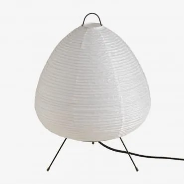 Lâmpada De Mesa ↑44 Cm Em Papel De Arroz Gogian Branco - Sklum