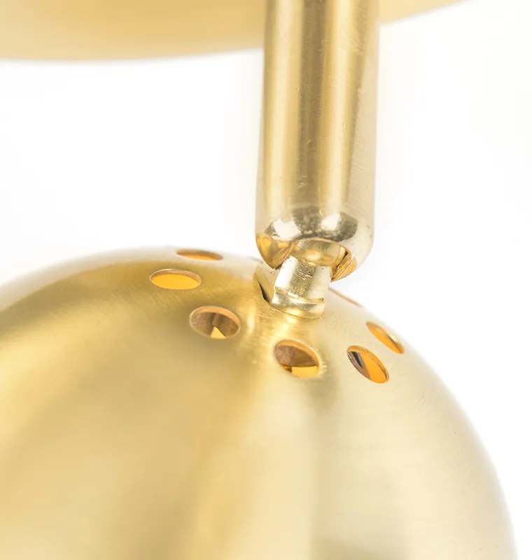 Projetores redondos retro em latão com placa de teto 3-luzes - Gissi