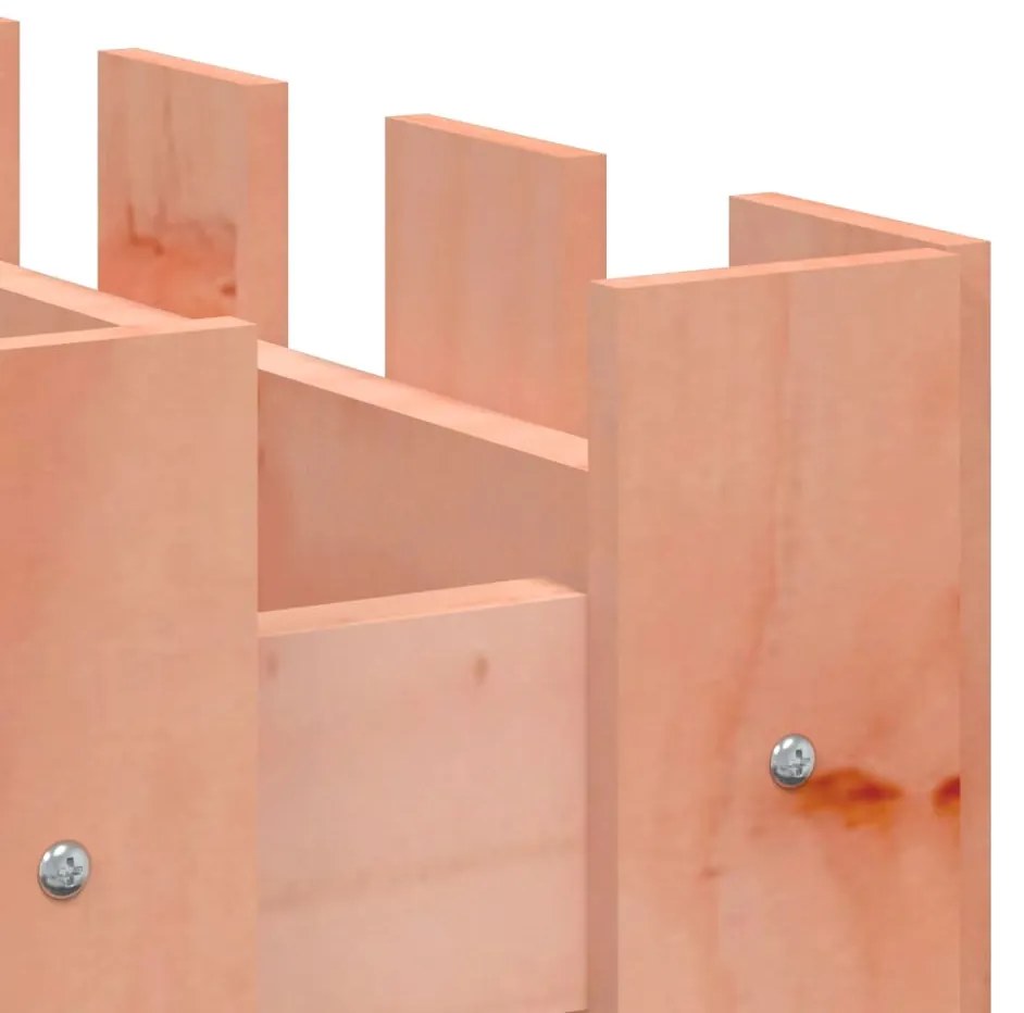 Canteiro elevado c/ design de cerca 150x30x30cm madeira douglas