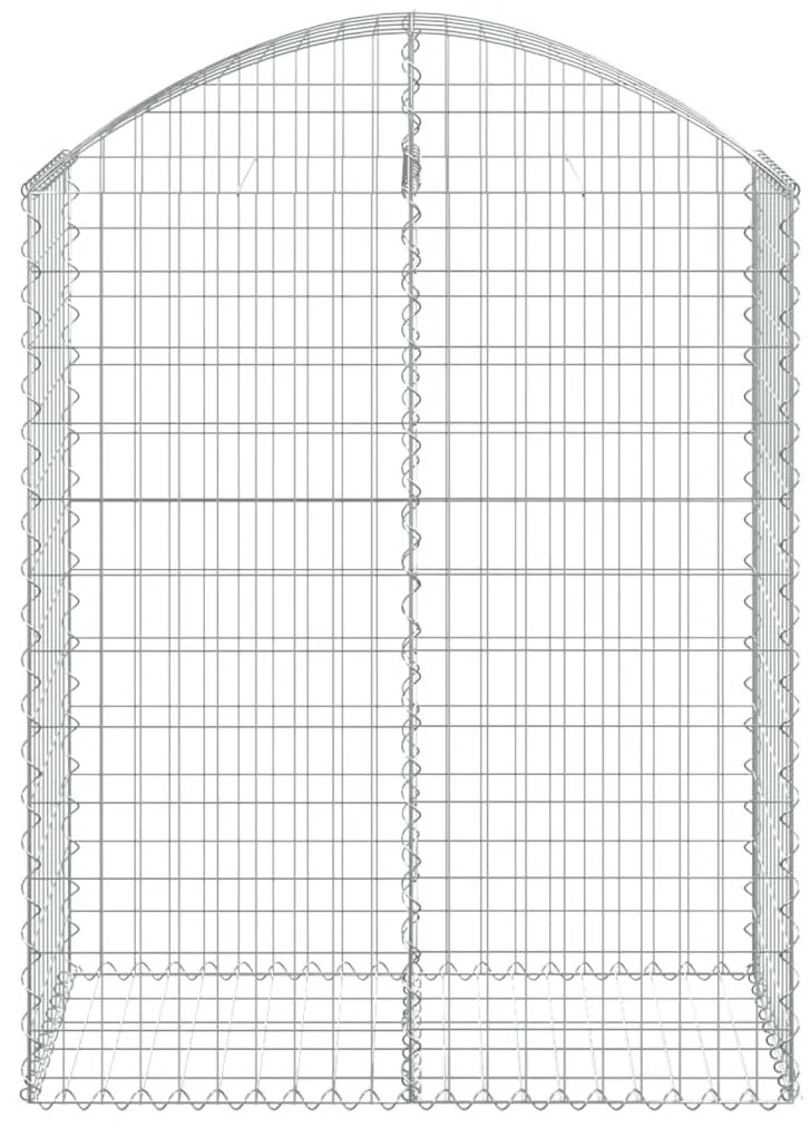 Cesto gabião arqueado 100x50x120/140 cm ferro galvanizado