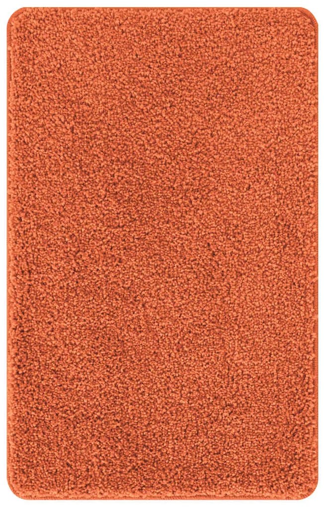 Tapete de Banho Rectangular Laranja 50x80 cm Polipropileno Antiderrapa