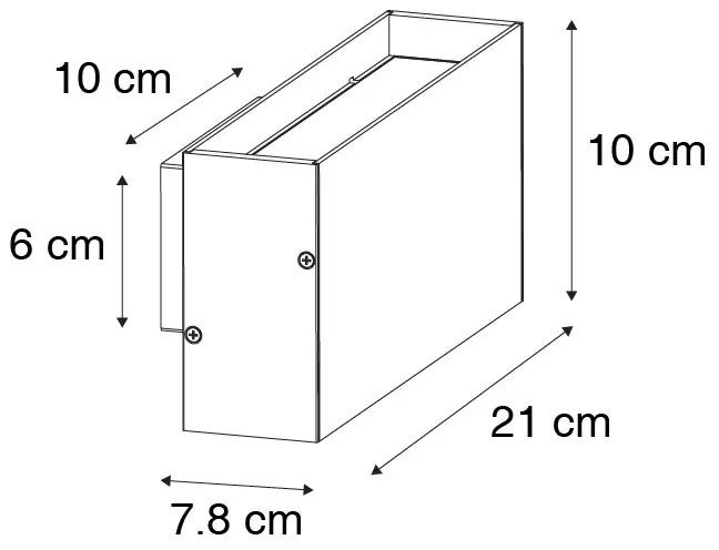 Aplique moderno antracite LED IP54 - SPECTOR Moderno