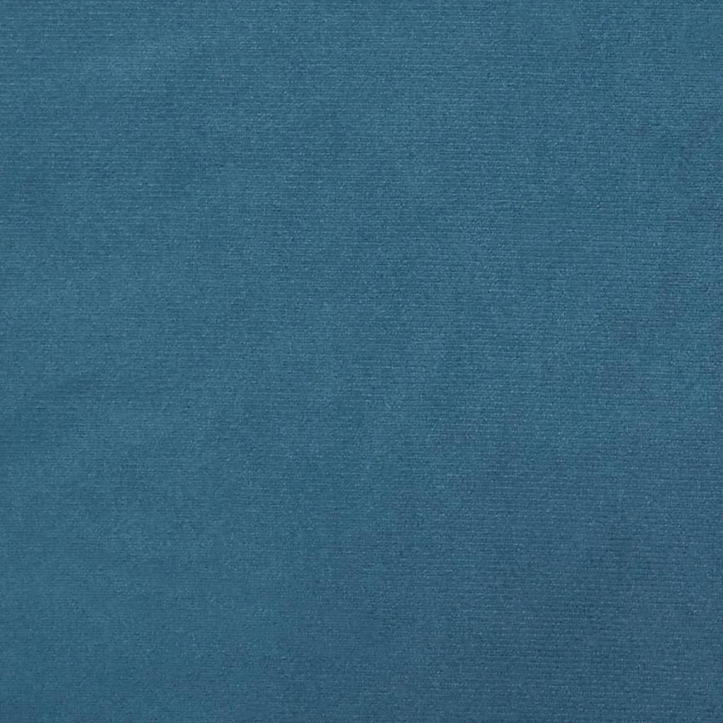 Estrutura de cama c/ cabeceira 100x200 cm veludo azul