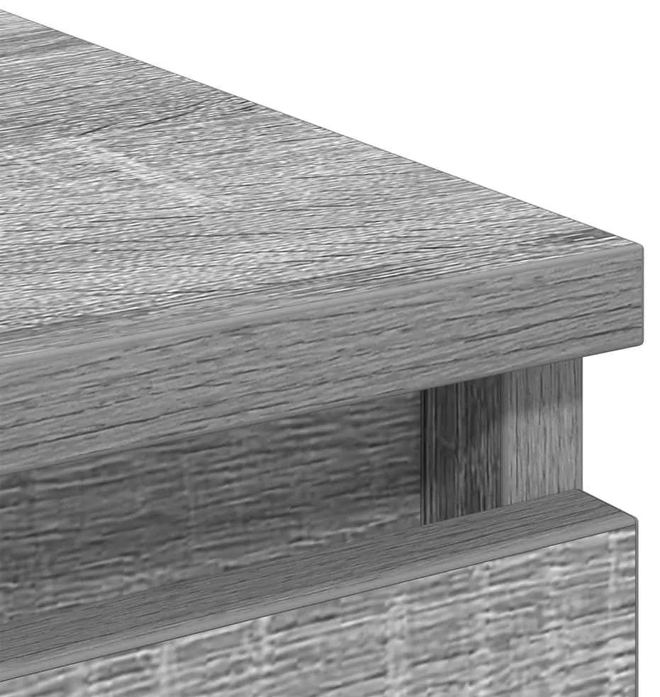 Aparador 100x35x99 cm derivados de madeira cinzento sonoma