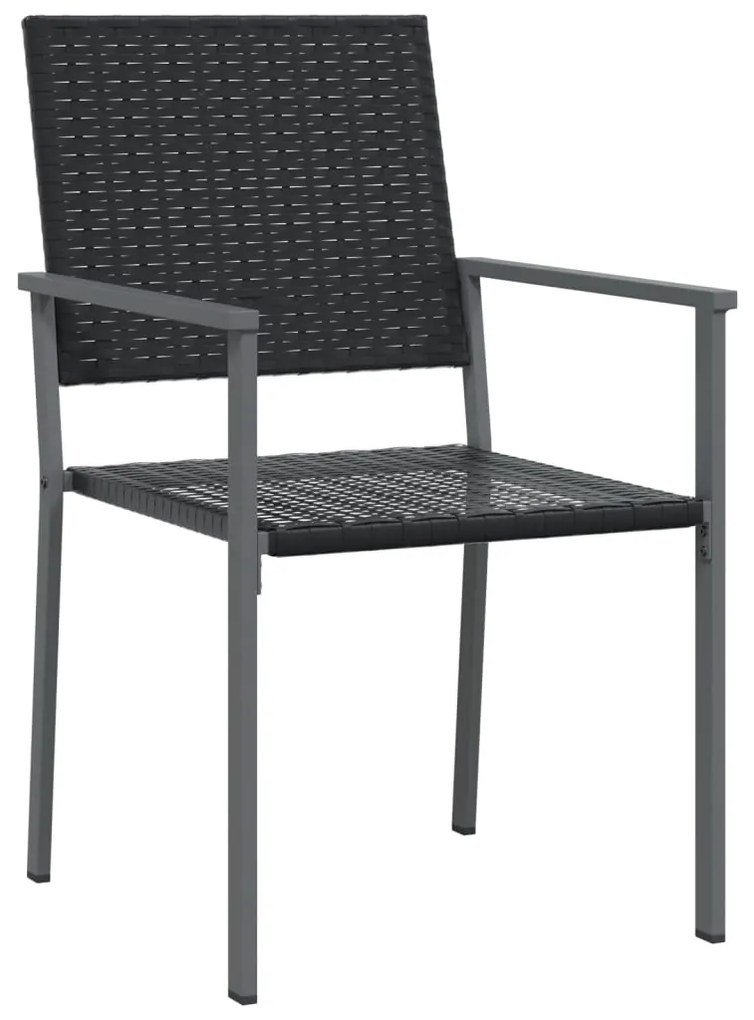 5 pcs conjunto de jantar p/ jardim vime PE e aço