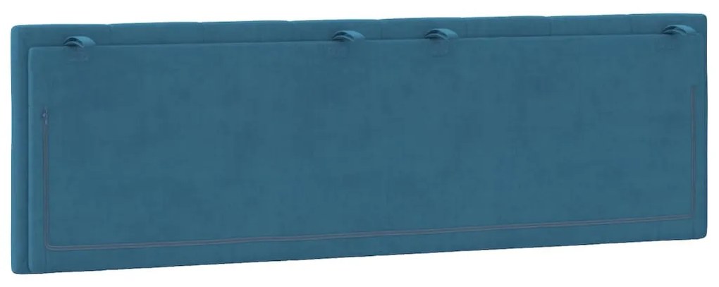 Almofadão de cabeceira 160 cm veludo azul