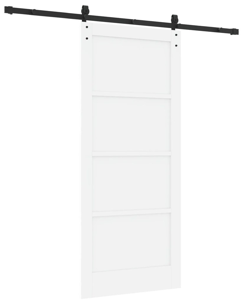 Porta Deslizante vidaXL com Conjunto de Ferragens Branca 86x198.5 cm M