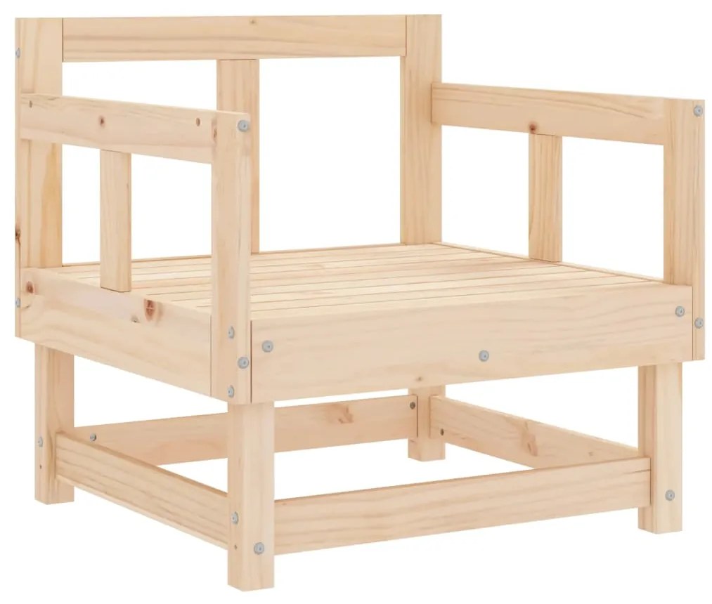8 pcs conjunto lounge de jardim pinho maciço