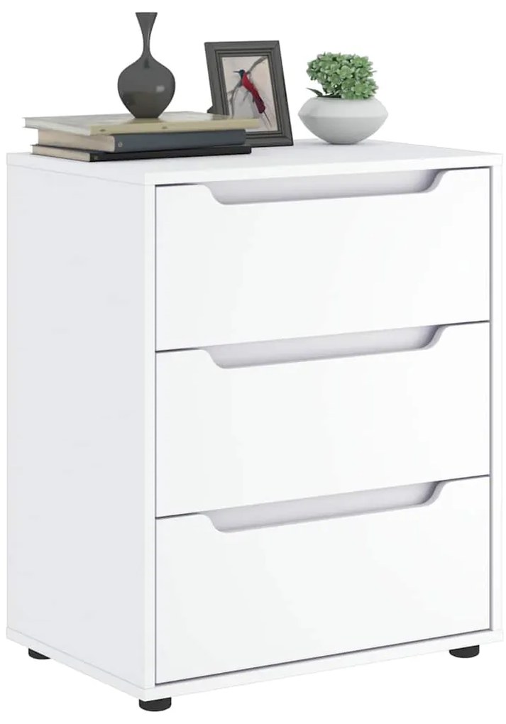 vidaXL Aparador VISNES 60x40x73 cm derivados de madeira branco